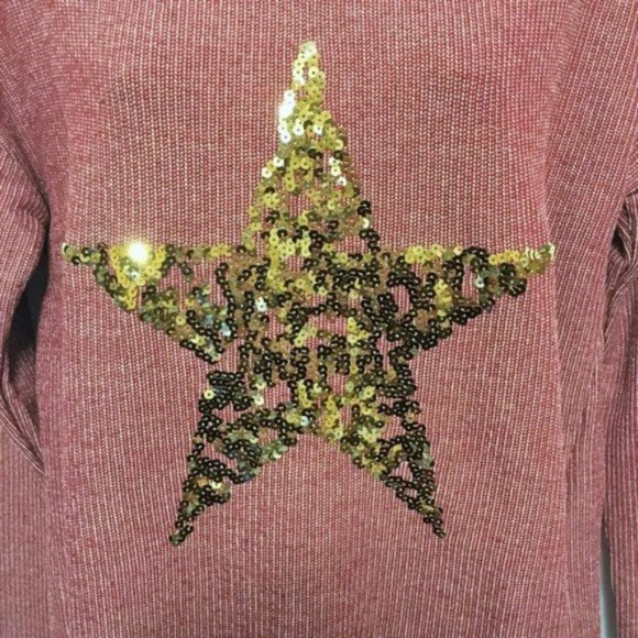 Sequin Star Women's Sweater - Picture 4 of 10